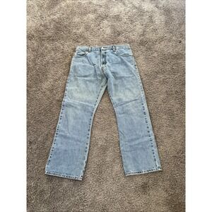 Vintage Levis 517 Boot Cut Distressed Jeans Mens 35x30 2007